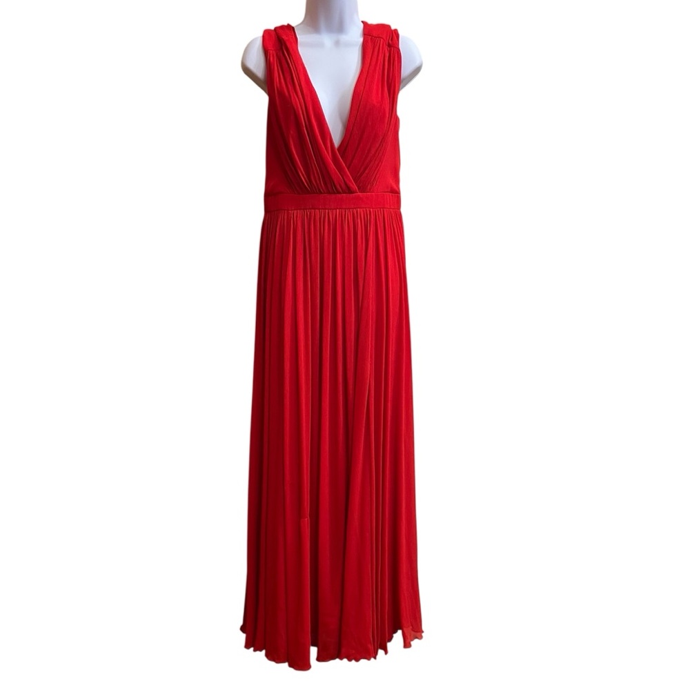 Badgley Mischka Elegant Red Sleeveless Dress Size 8 - slight flaws